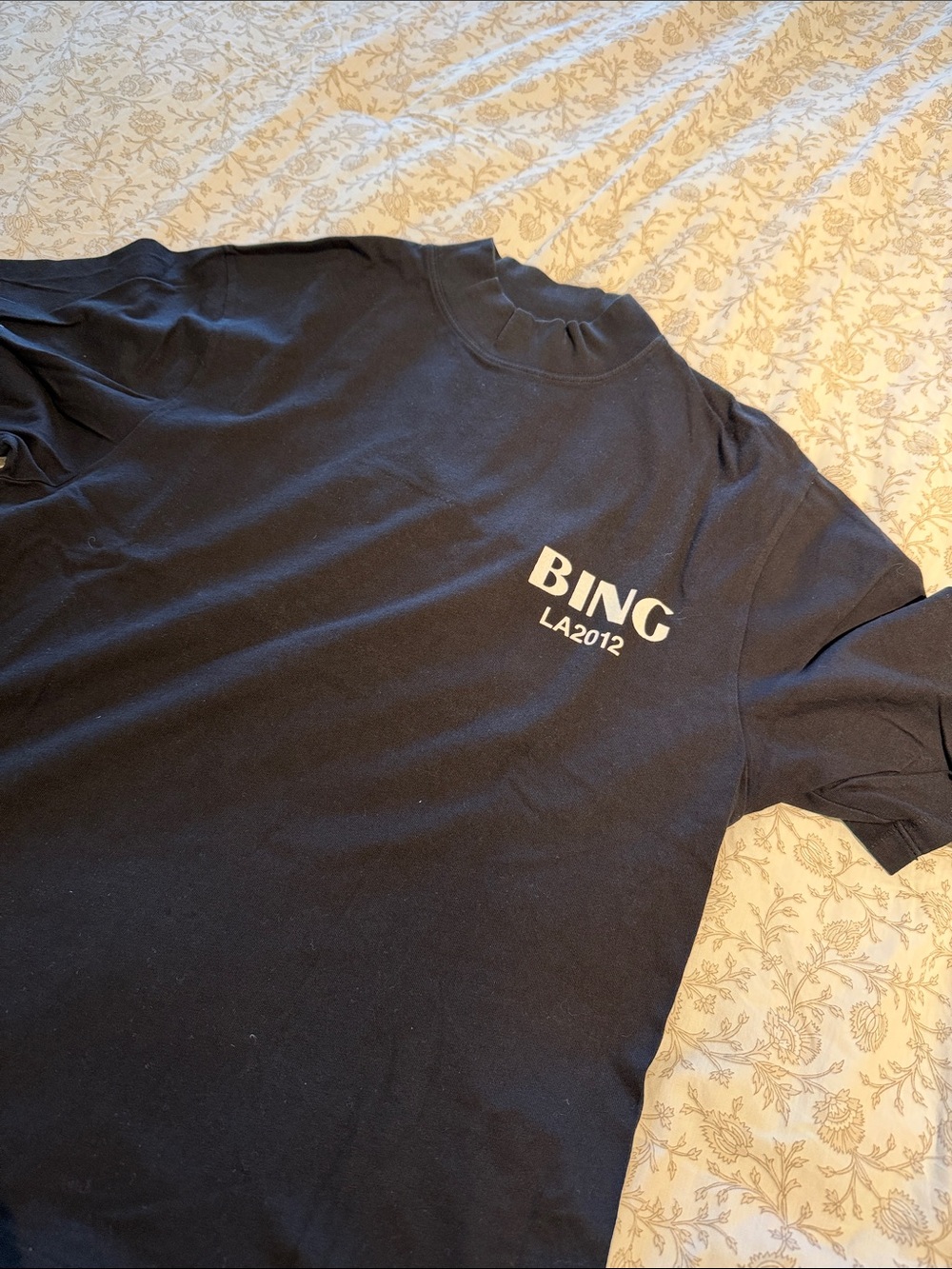 Anine Bing Black Logo Tee with White Print